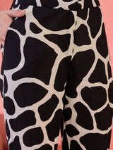 Black Giraffe Print Co-Ord Set