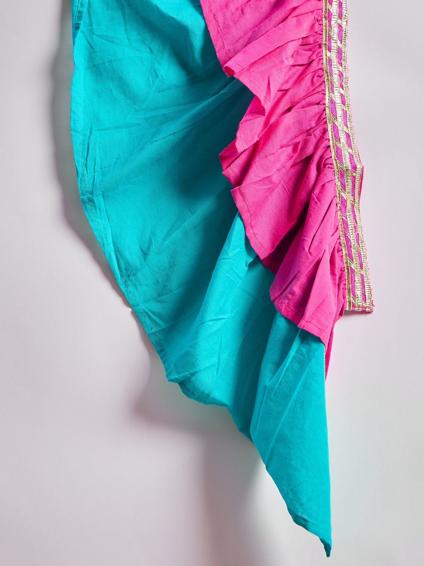 Blue Bandhani Print Kurta Palazzo With Dupatta - Elganza