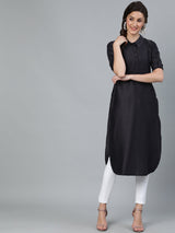 Black Pathani Kurta - Elganza