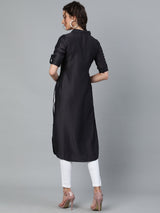 Black Pathani Kurta - Elganza