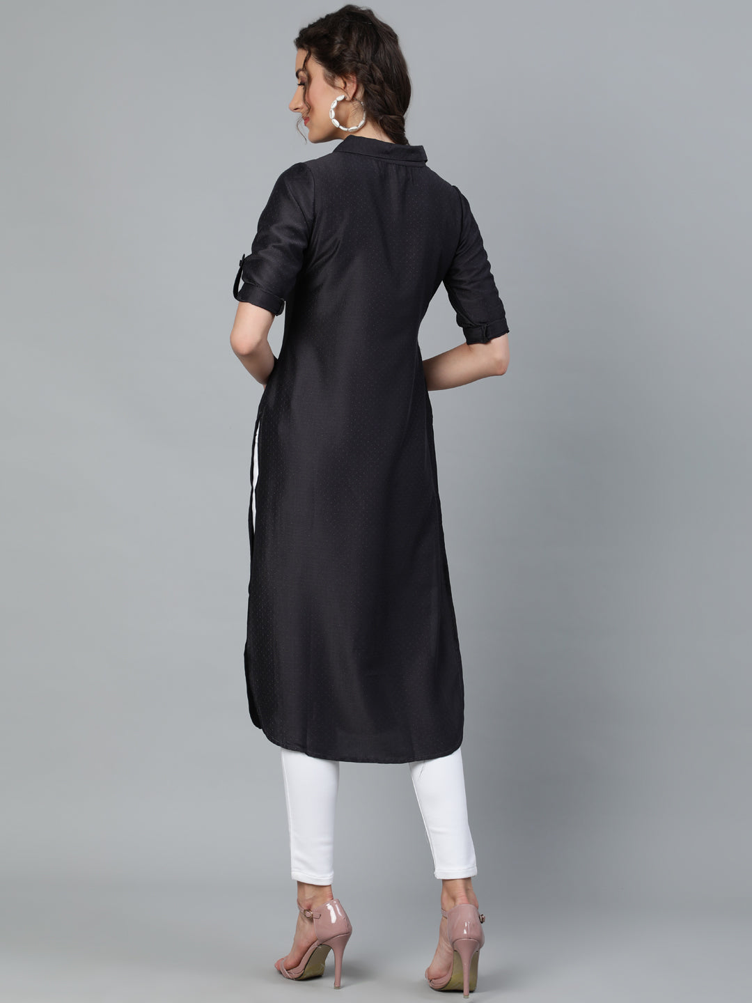 Black Pathani Kurta - Elganza