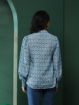 Blue Printed Couple Combo