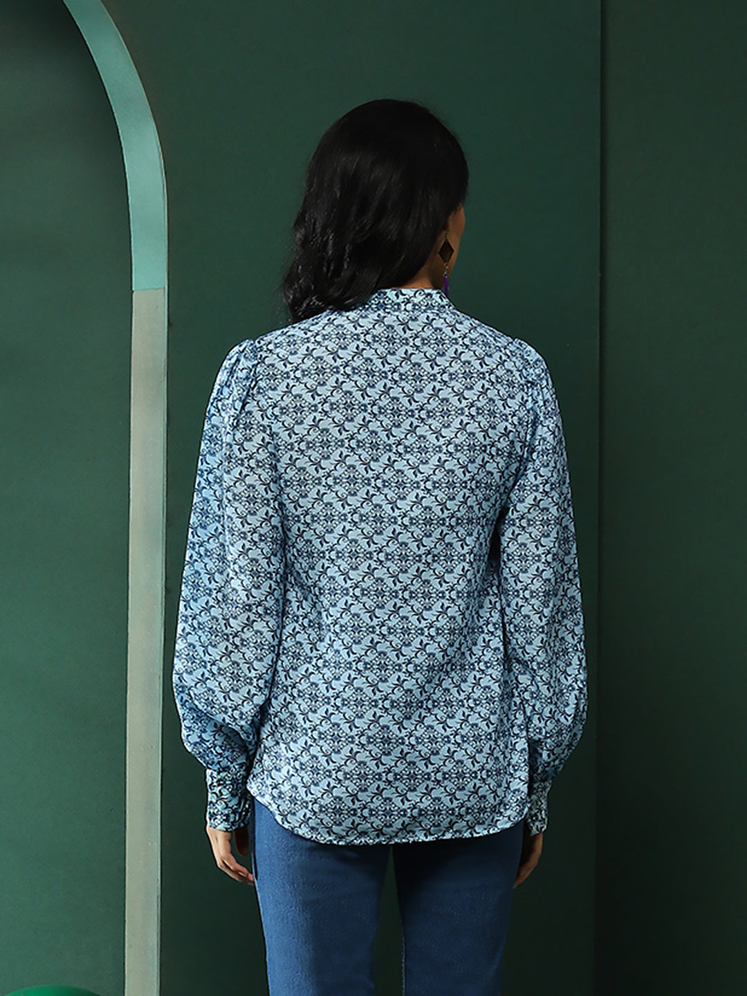 Blue Printed Couple Combo
