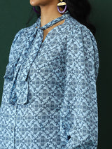 Blue Printed Couple Combo