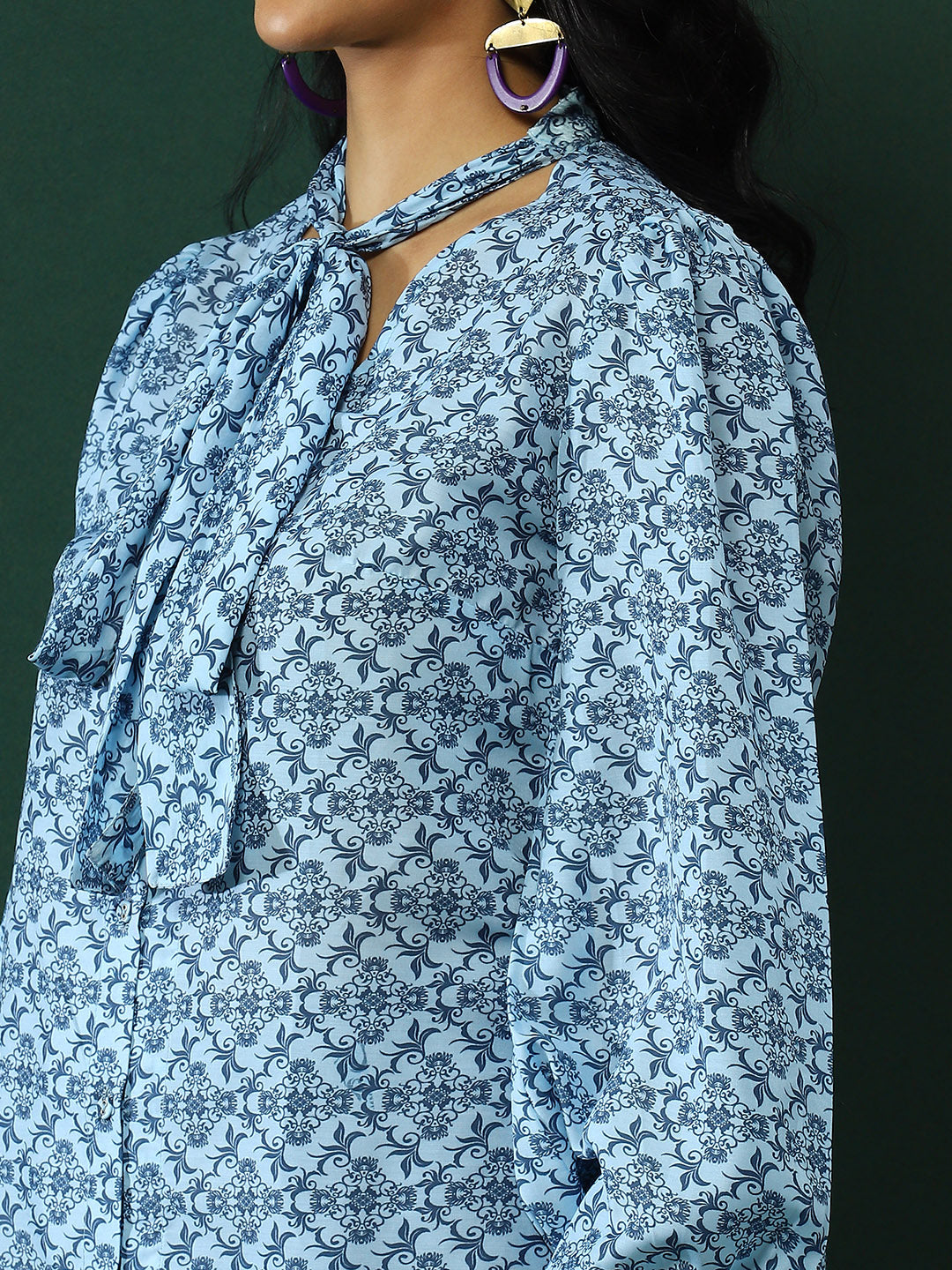Blue Printed Couple Combo