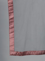 Mauve Flock Print Lehenga Choli With Dupatta