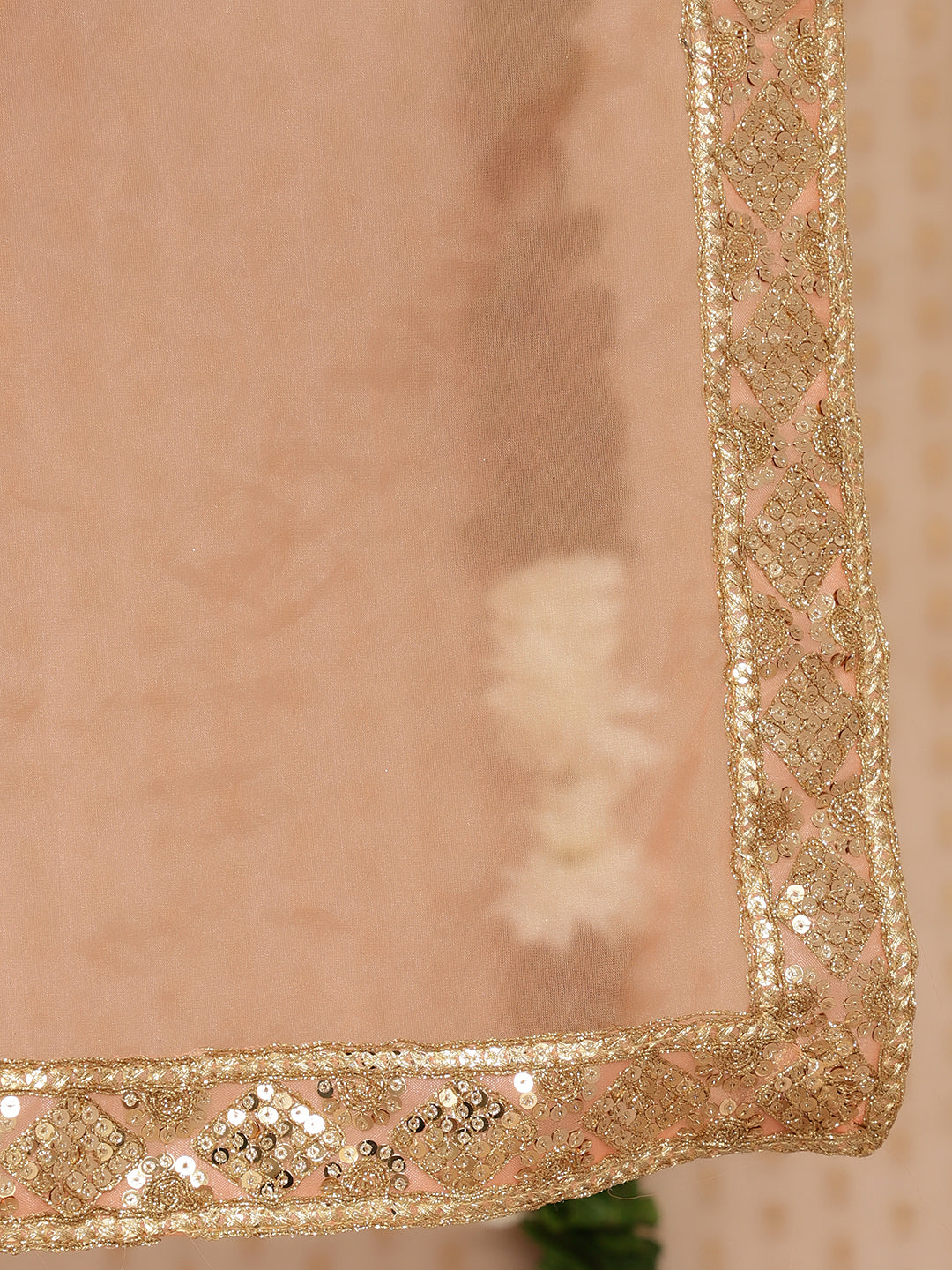 Peach Jacquard Lehenga Choli With Dupatta