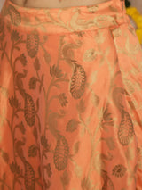 Peach Jacquard Lehenga Choli With Dupatta