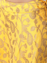 Yellow Lehenga Choli with Dupatta & Potli Bag - Elganza
