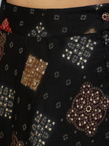 Black Gold Printed Lehenga Choli With Dupatta
