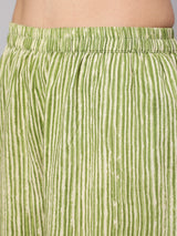 Green Floral Print Anarkali Palazzo With Dupatta - Elganza