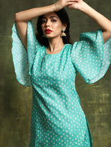 Green Bandhani Print Couple Combo