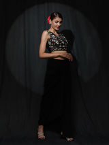 Black Embroidered Co-Ords Set