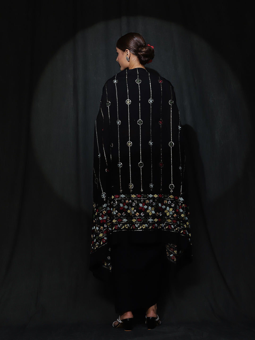 Black Embroidered Co-Ords Set