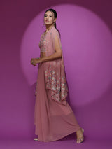 Pink Embroidered Co-Ords Set - Elganza