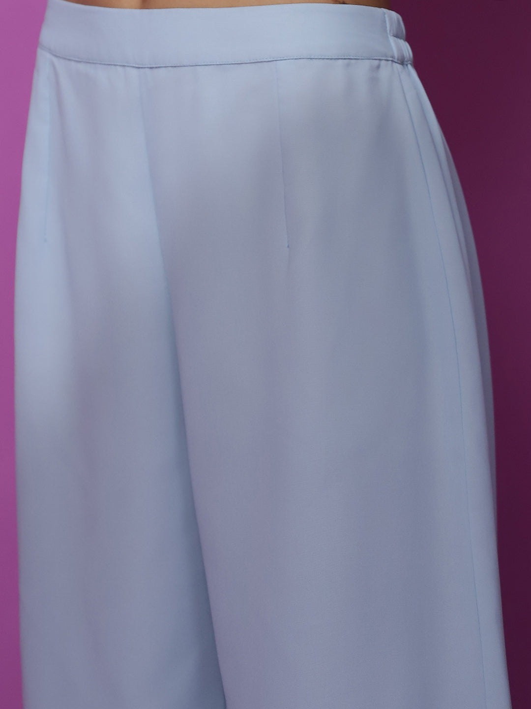Blue Embroidered Kurta Sharara With Dupatta - Elganza