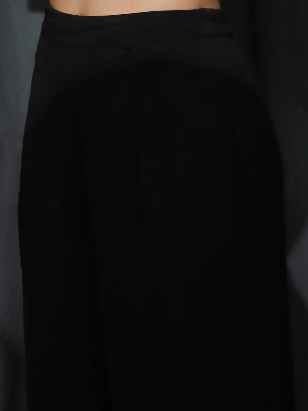 Black Sequin Kurta With Palazzo - Elganza