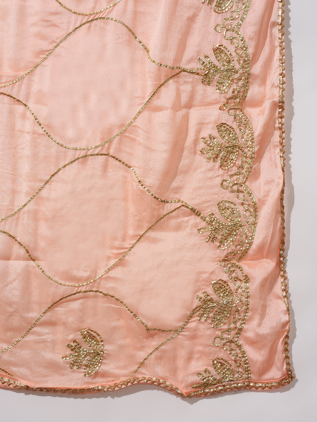 Pastel Blue Foil Print Kurta Palazzo With Dupatta - Elganza