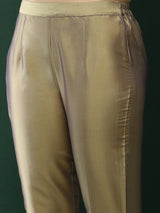 Beige Kurta Pant With Banarsi Dupatta - Elganza