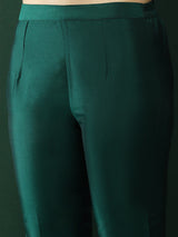 Green Kurta Pant With Gota Work Dupatta - Elganza