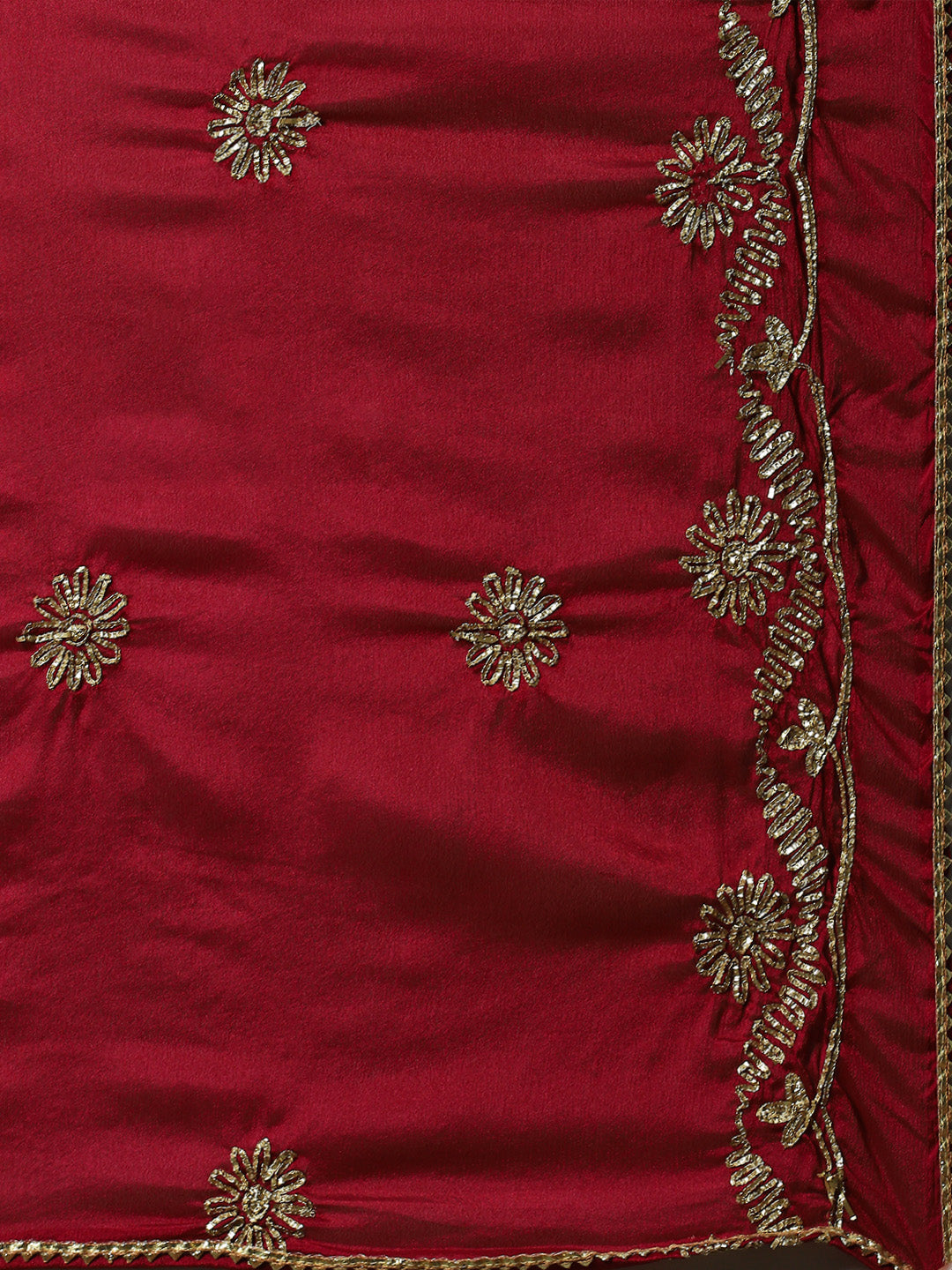Green Kurta Pant With Gota Work Dupatta - Elganza