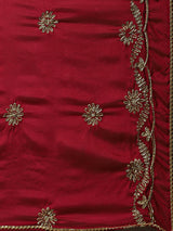 Green Kurta Pant With Gota Work Dupatta - Elganza