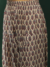 Maroon Floral Print Pakistani Kurta Salwar With Dupatta - Elganza