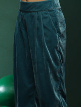 Blue Solid Co-Ords Set - Elganza