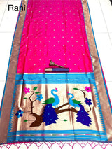 ✨ Super Hit Pure Silk Saree – Pure Soft Gold Zari Kanchivram Paithani Silk with Contrast Kadiyal Border & Heavy Mina Zari Pallu