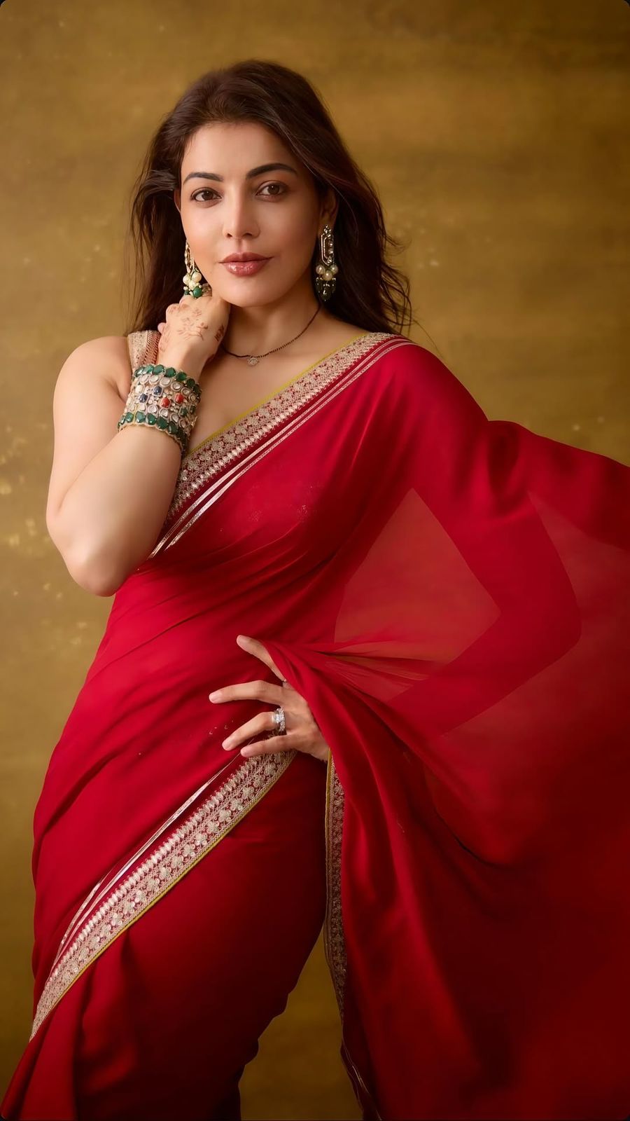 Beautiful Designer Bollywood Saree in Satin Silk