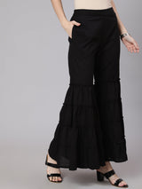 Black Sharara Pant - Elganza