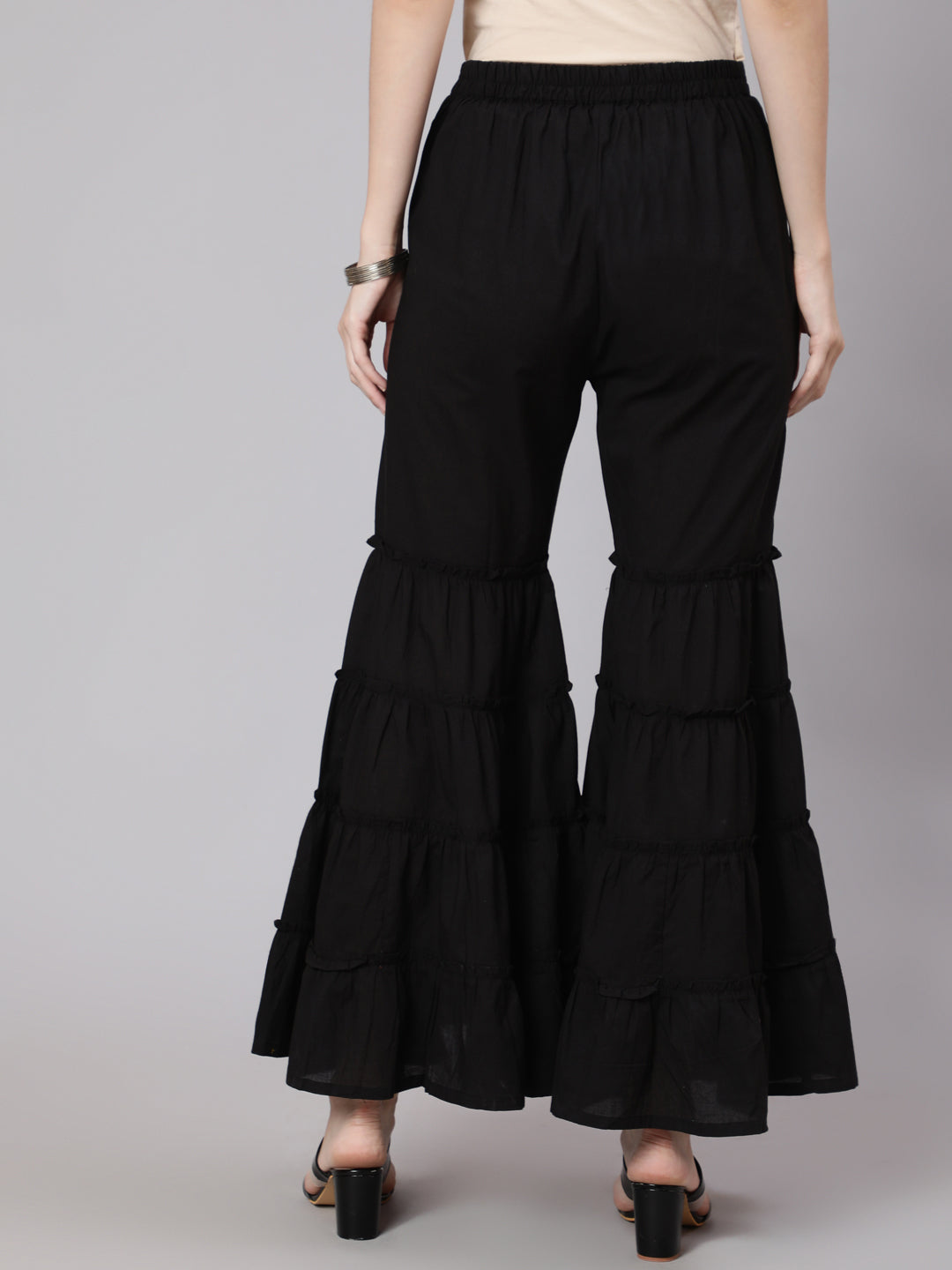 Black Sharara Pant - Elganza