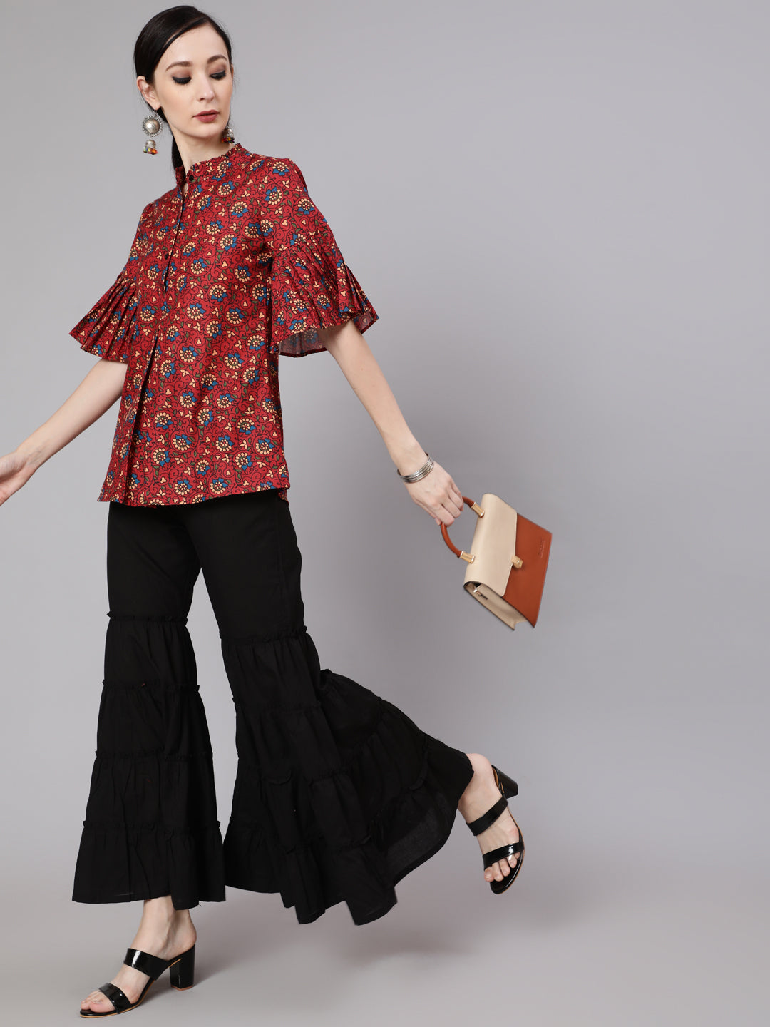 Black Sharara Pant - Elganza