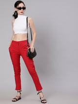 Maroon Slim Fit Pant