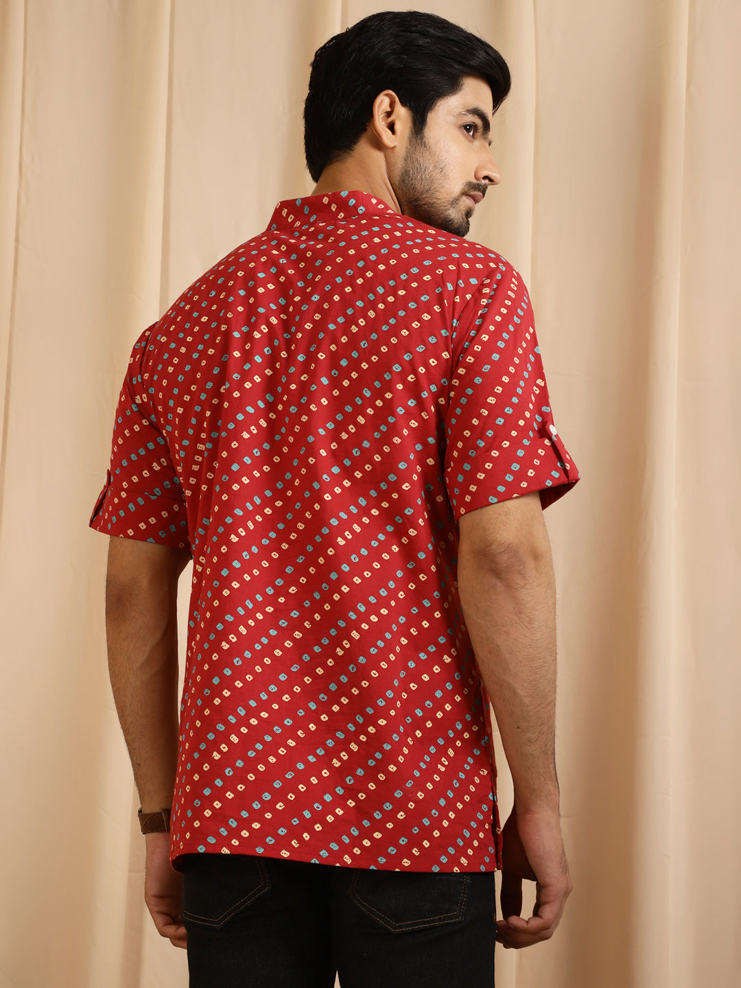 Red Printed Kurta - Elganza