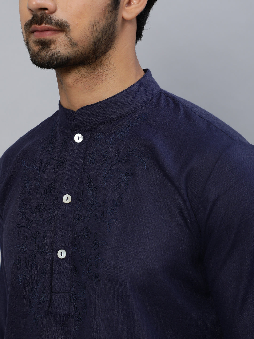 Navy Blue Indian Long Kurta