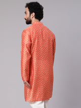 Orange Bandhani Print Couple Combo