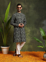Green Floral Print Couple Combo Set