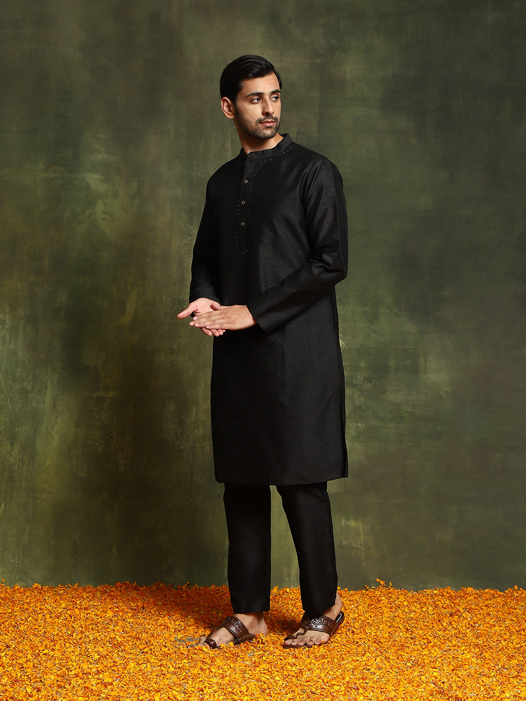 Black Long Kurta