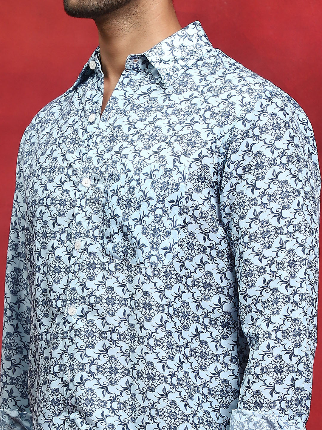 Blue Printed Couple Combo