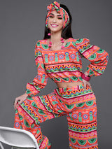 Multicolor Truck Art Co Ord Set