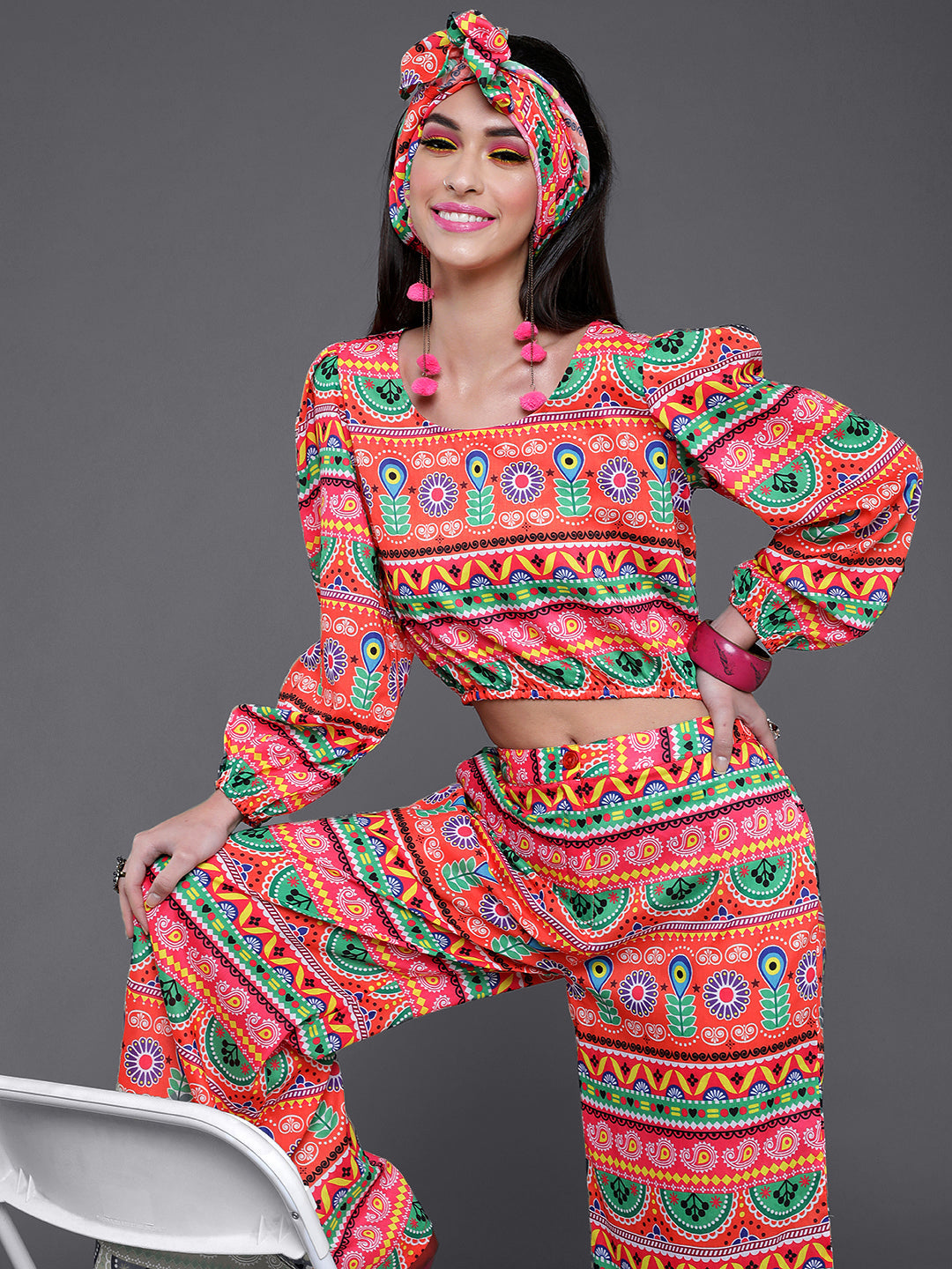 Multicolor Truck Art Co Ord Set