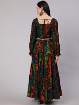 Multicolor Snake Print Co Ord Set