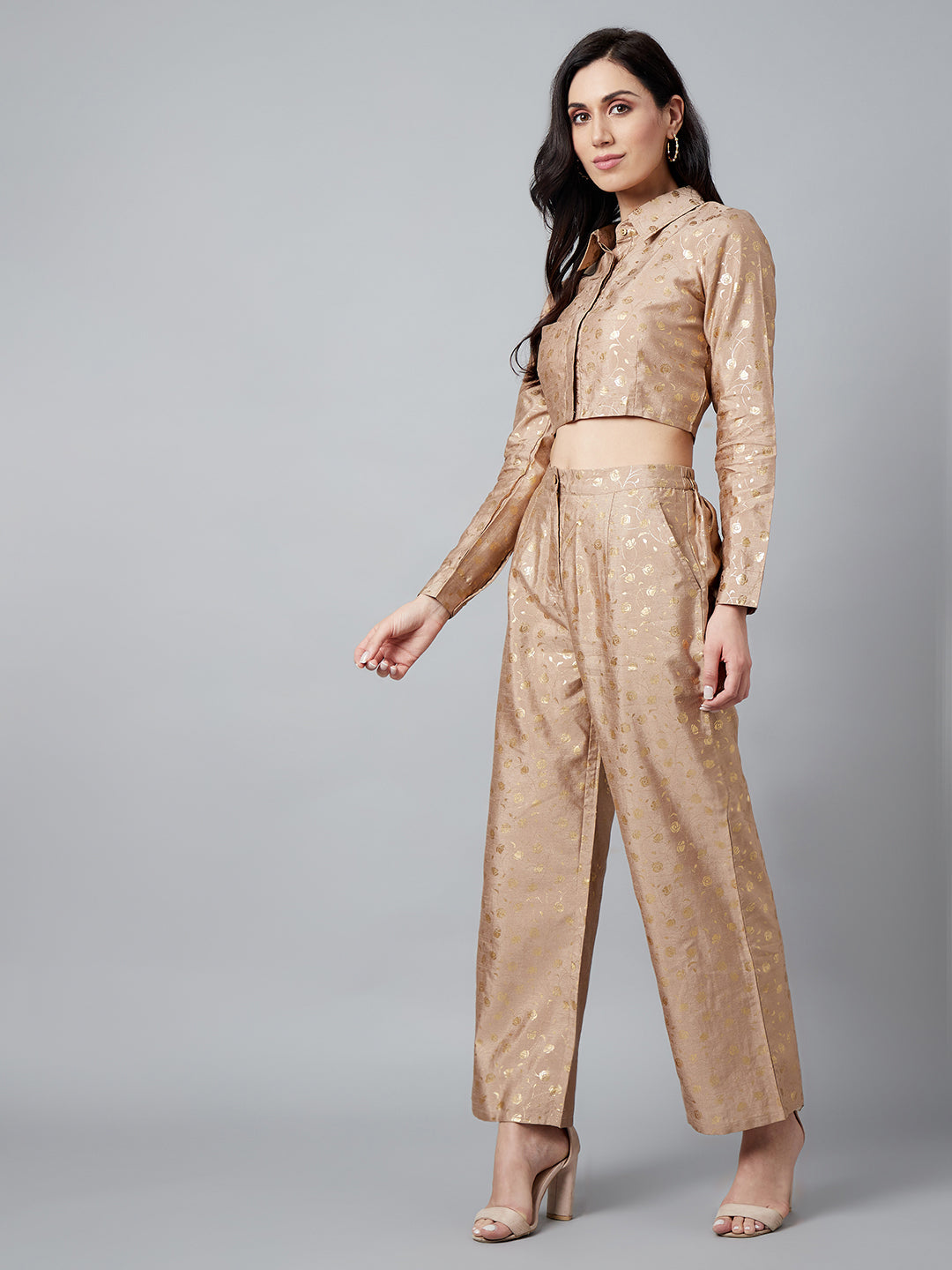 Gold Foil Printed Co Ord Set