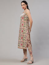 Cream Floral Print Coule Combo Set