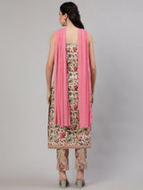 Cream Floral Print Coule Combo Set