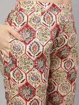 Cream Floral Print Coule Combo Set