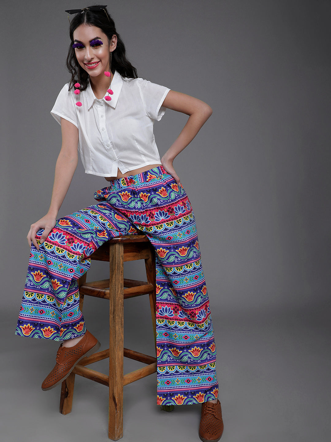 White Crop Shirt - Elganza