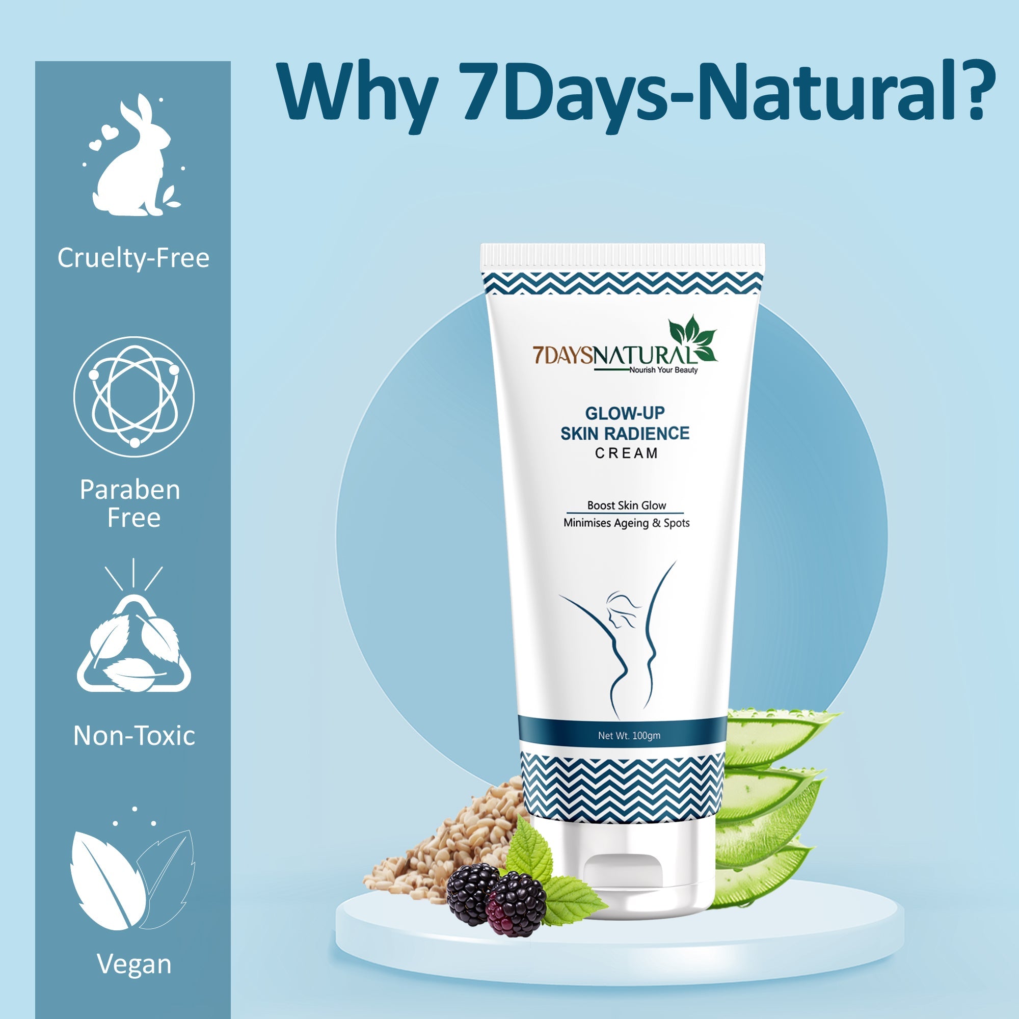 7Days Natural Skin Radiance Cream for Hyperpigmentation & Dark Spots- 100ml image 5
