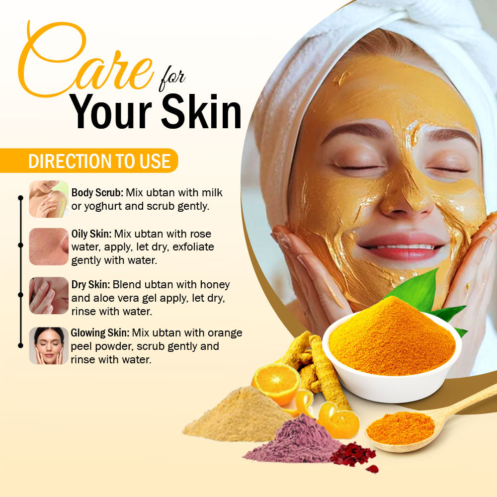 7DAYS NATURAL Organic Ubtan Powder Face Pack For Women & Men -200GM image 1